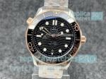 VSF 8800 Omega Seamaster 300 Watch 42mm Black Wave Dial 2-Tone Rose Gold
